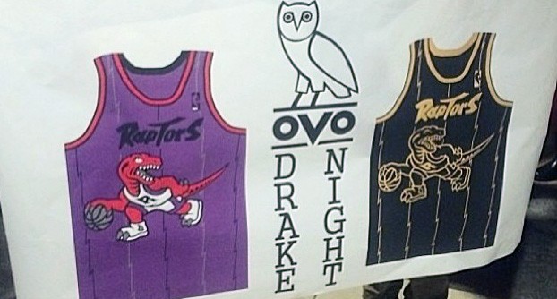 drake logo on raptors jersey