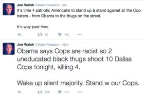 Joe Walsh Threatens President Obama on Twitter