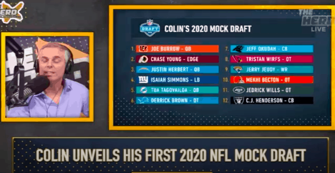 Colin Cowherd Mock Draft